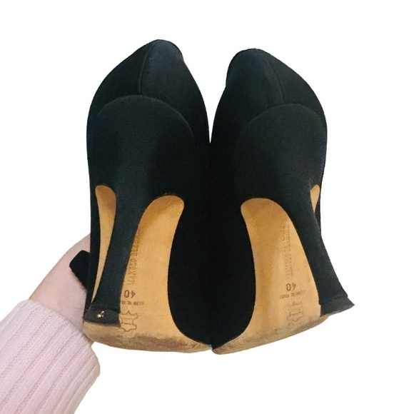 MANOLO Blahnik Satin Bow Pump High Heels SZ 40 US 10 - Picture 9 of 15